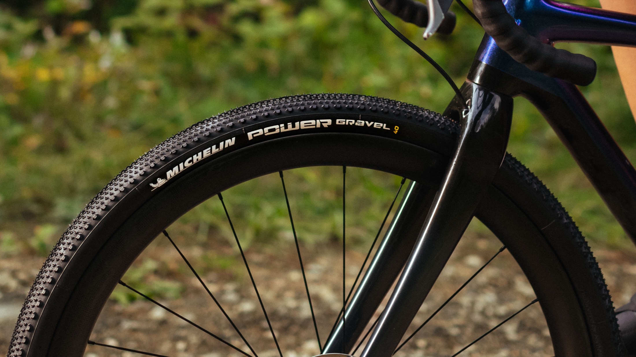 Michelin Power Gravel Competition tire mounted on a gravel bike